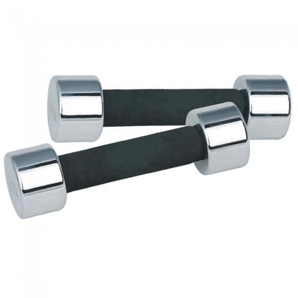 Tunturi Chroom Dumbells met foam handvat 1 kg 14TUSCL116 14TUSCL116